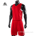Top y pantalones cortos de baloncesto de uniforme de baloncesto personalizado